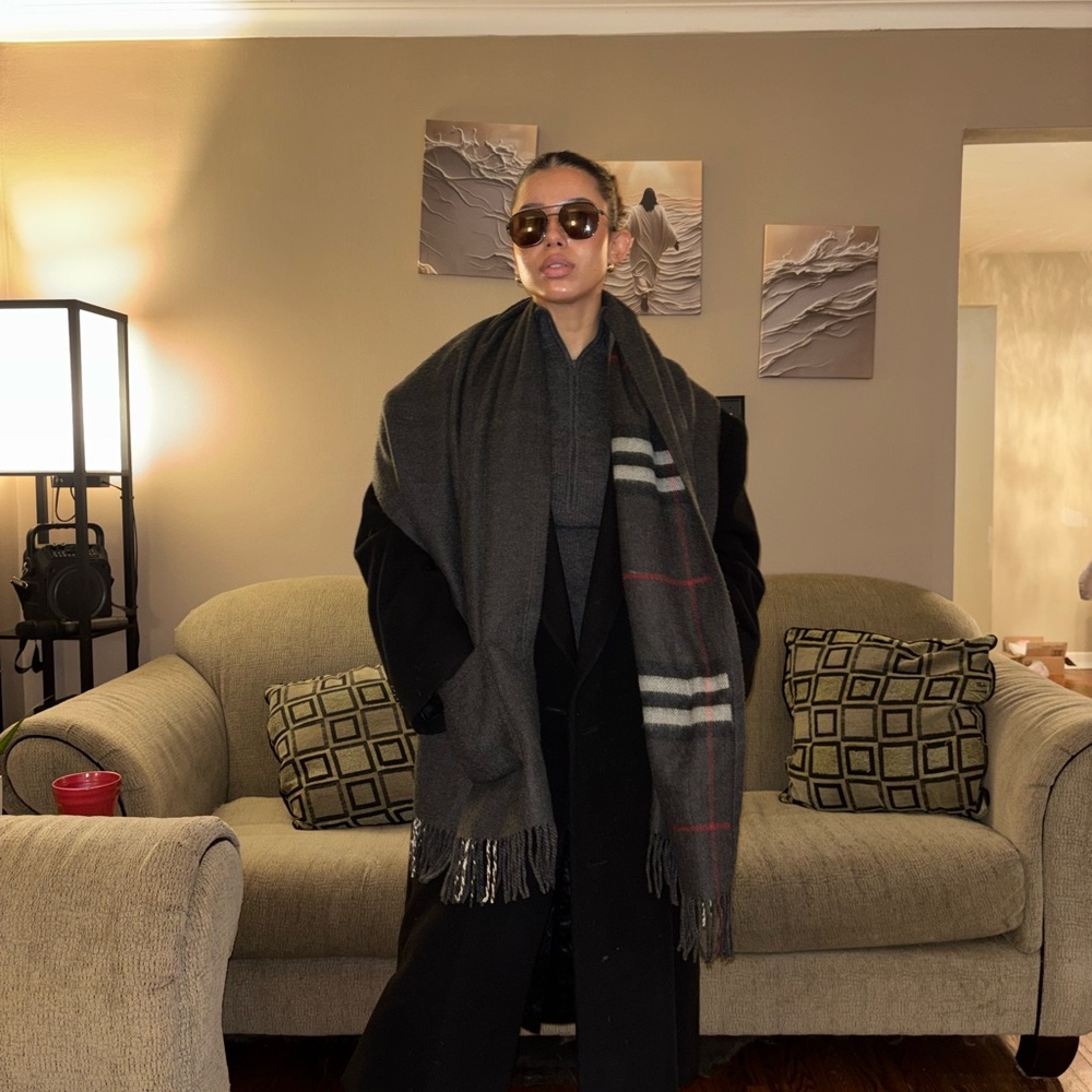 Oscar De La Renta Wool & Cashmere Men's Black Overcoat